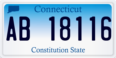 CT license plate AB18116