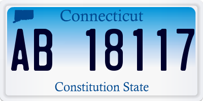 CT license plate AB18117