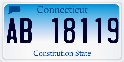 CT license plate AB18119