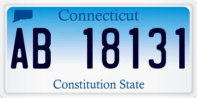 CT license plate AB18131