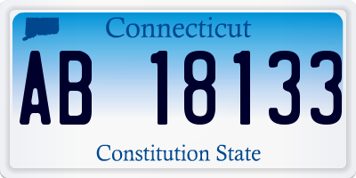 CT license plate AB18133