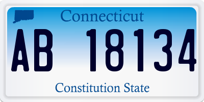 CT license plate AB18134