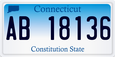 CT license plate AB18136