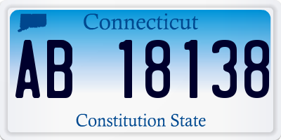 CT license plate AB18138