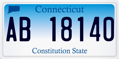 CT license plate AB18140