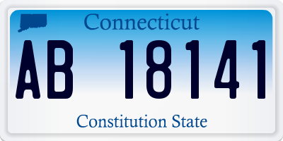 CT license plate AB18141
