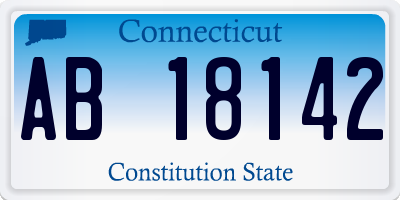 CT license plate AB18142