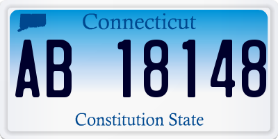 CT license plate AB18148