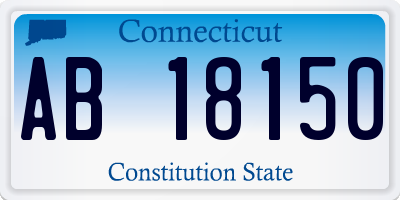 CT license plate AB18150