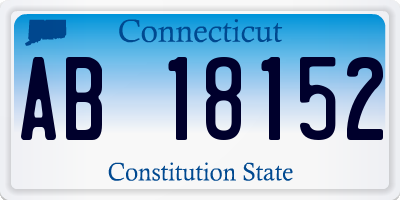 CT license plate AB18152