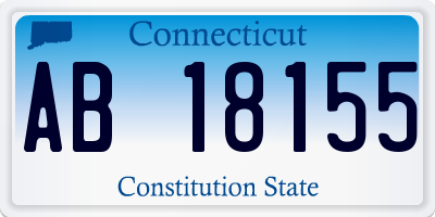 CT license plate AB18155