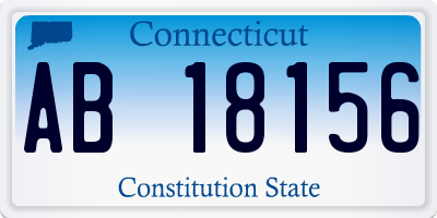 CT license plate AB18156