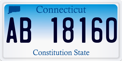 CT license plate AB18160