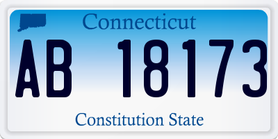 CT license plate AB18173