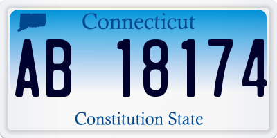 CT license plate AB18174
