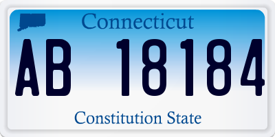 CT license plate AB18184