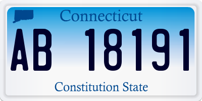 CT license plate AB18191