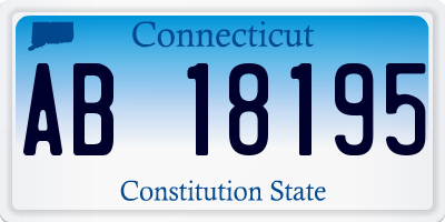 CT license plate AB18195