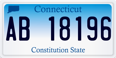 CT license plate AB18196