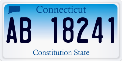 CT license plate AB18241