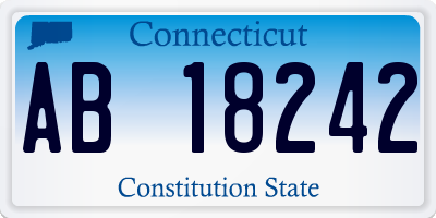 CT license plate AB18242