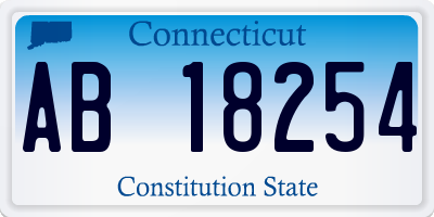 CT license plate AB18254