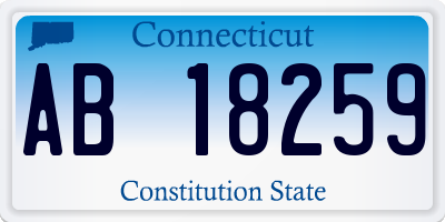 CT license plate AB18259