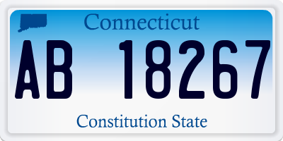 CT license plate AB18267