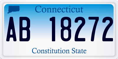 CT license plate AB18272
