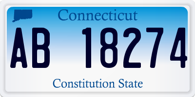 CT license plate AB18274