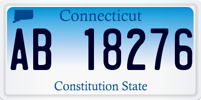 CT license plate AB18276