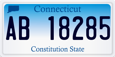 CT license plate AB18285