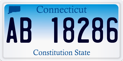 CT license plate AB18286