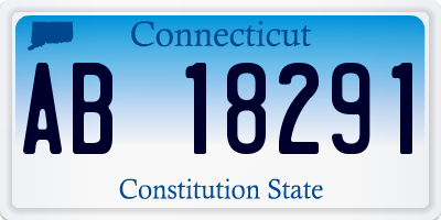 CT license plate AB18291