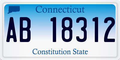 CT license plate AB18312