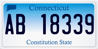 CT license plate AB18339