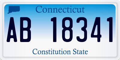 CT license plate AB18341