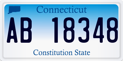 CT license plate AB18348