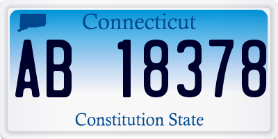 CT license plate AB18378
