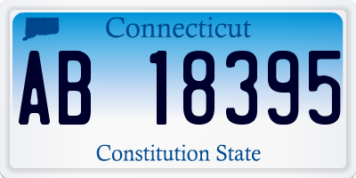 CT license plate AB18395