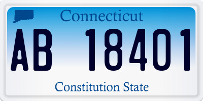 CT license plate AB18401