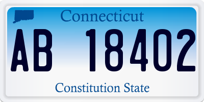 CT license plate AB18402