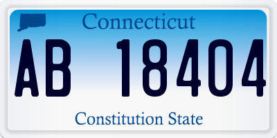 CT license plate AB18404