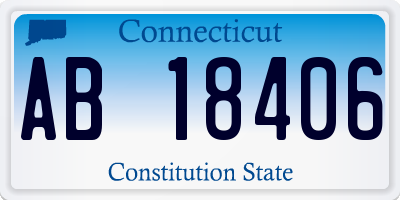 CT license plate AB18406