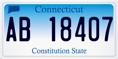 CT license plate AB18407