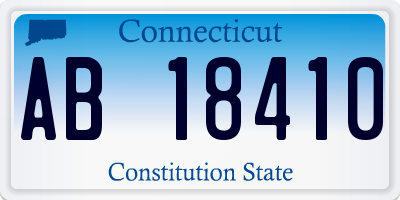 CT license plate AB18410