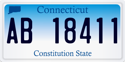 CT license plate AB18411