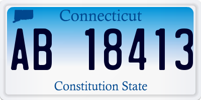 CT license plate AB18413