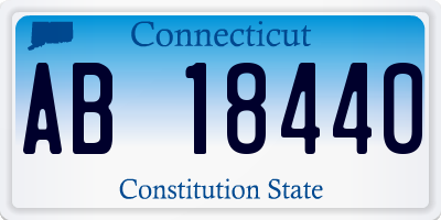 CT license plate AB18440
