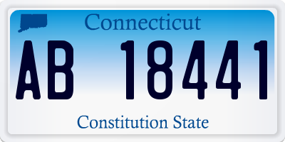 CT license plate AB18441